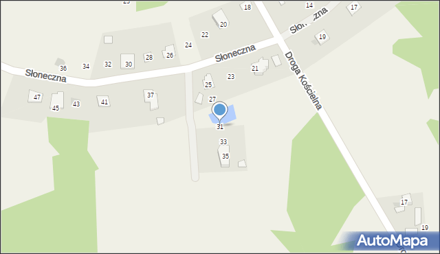 Wincentówek, Słoneczna, 31, mapa Wincentówek