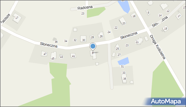 Wincentówek, Słoneczna, 37, mapa Wincentówek