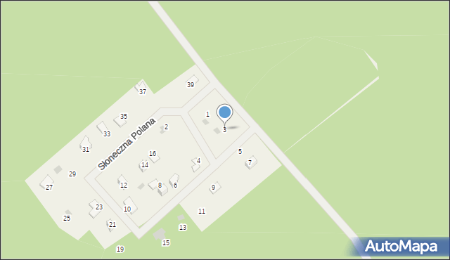 Winiec, Słoneczna Polana, 3, mapa Winiec