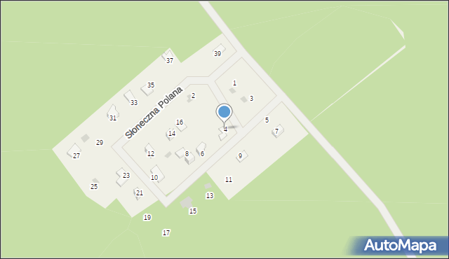 Winiec, Słoneczna Polana, 4, mapa Winiec