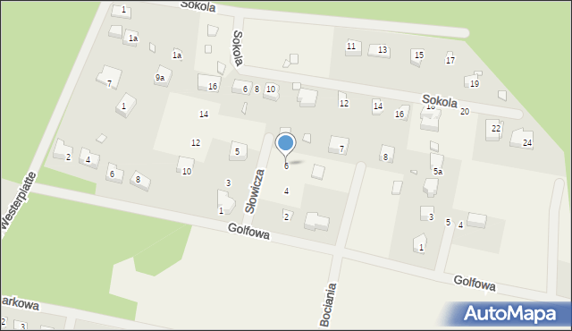 Wisełka, Słowicza, 6, mapa Wisełka