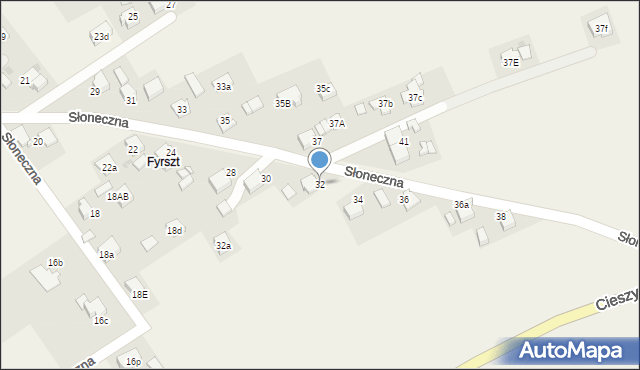 Wisła Wielka, Słoneczna, 32, mapa Wisła Wielka