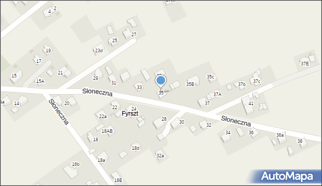 Wisła Wielka, Słoneczna, 35, mapa Wisła Wielka