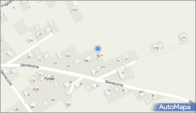 Wisła Wielka, Słoneczna, 35c, mapa Wisła Wielka