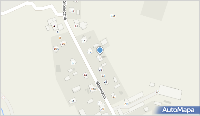 Wiślina, Słoneczna, 19, mapa Wiślina