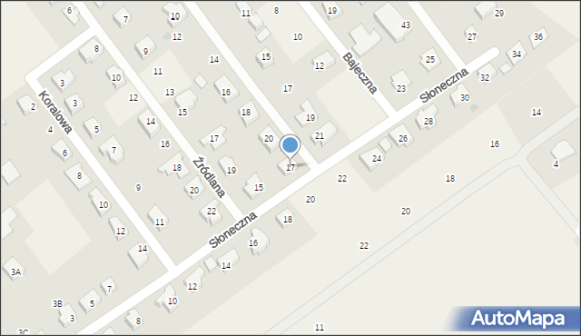 Wiślinka, Słoneczna, 17, mapa Wiślinka