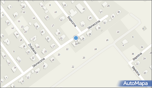 Wiślinka, Słoneczna, 24, mapa Wiślinka