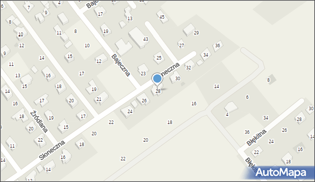 Wiślinka, Słoneczna, 28, mapa Wiślinka