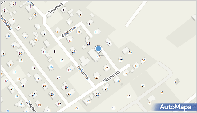 Wiślinka, Słoneczna, 43, mapa Wiślinka