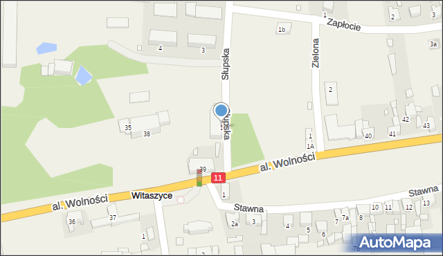 Witaszyce, Słupska, 1, mapa Witaszyce