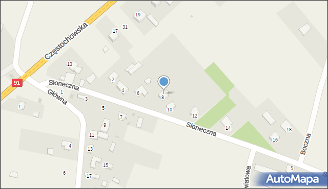 Witkowice, Słoneczna, 8a, mapa Witkowice