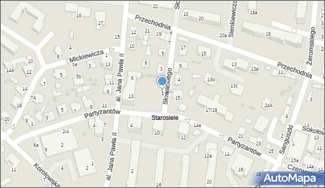 Włodawa, Słowackiego Juliusza, 1, mapa Włodawa