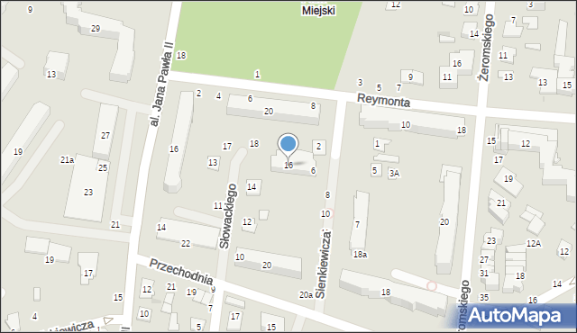 Włodawa, Słowackiego Juliusza, 16, mapa Włodawa