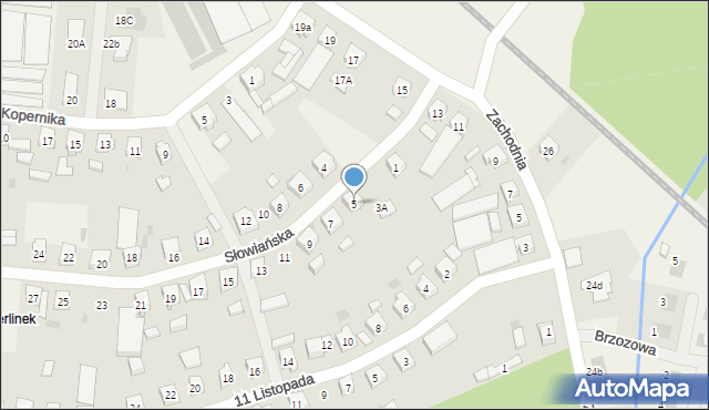 Włoszakowice, Słowiańska, 5, mapa Włoszakowice