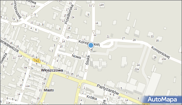 Włoszczowa, Śliska, 99, mapa Włoszczowa