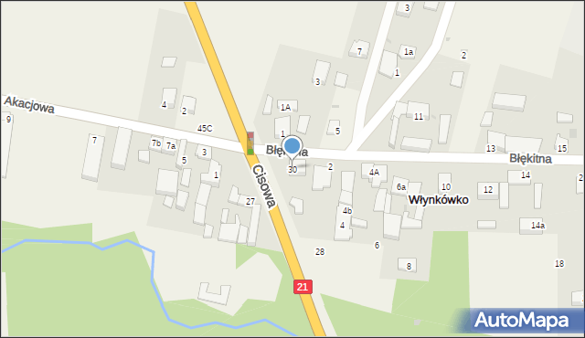 Włynkówko, Słupska, 30, mapa Włynkówko