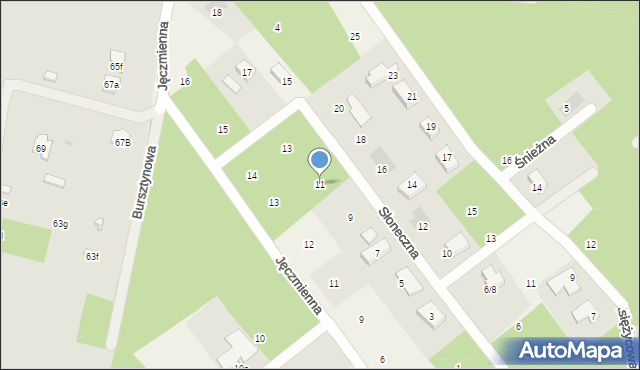 Wódka, Słoneczna, 11, mapa Wódka