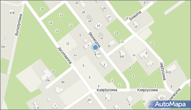 Wódka, Słoneczna, 5, mapa Wódka