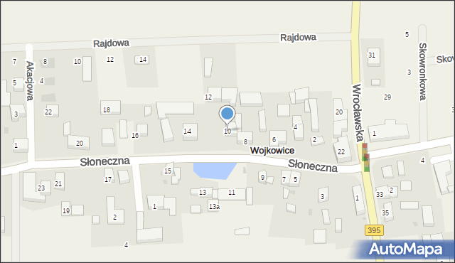 Wojkowice, Słoneczna, 10, mapa Wojkowice
