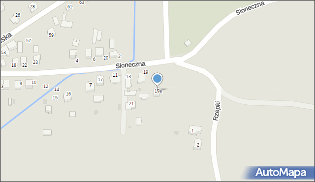 Wojnicz, Słoneczna, 19a, mapa Wojnicz