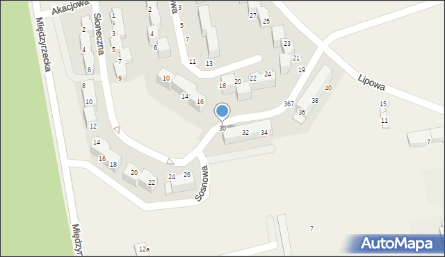 Wola, Słoneczna, 30, mapa Wola