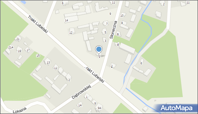 Wola Ducka, Słoneczna, 1, mapa Wola Ducka
