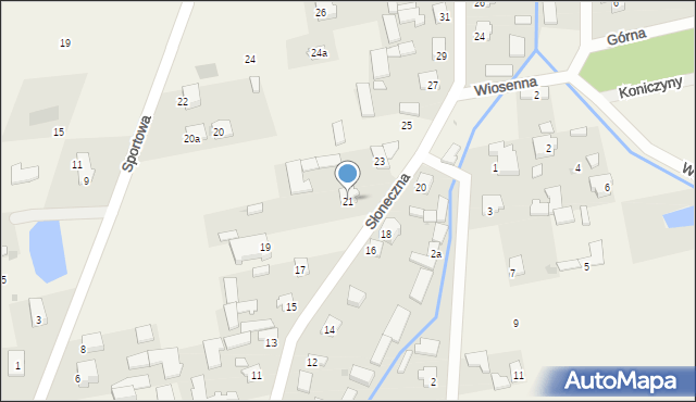 Wola Ducka, Słoneczna, 21, mapa Wola Ducka