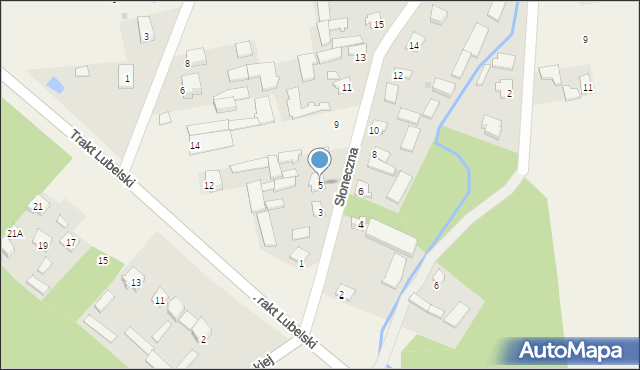 Wola Ducka, Słoneczna, 5, mapa Wola Ducka