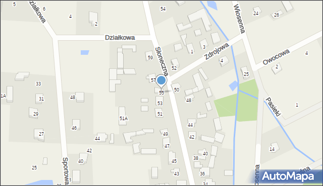 Wola Ducka, Słoneczna, 55, mapa Wola Ducka
