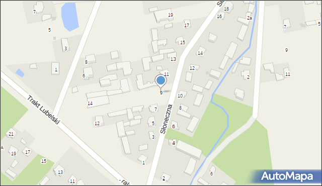 Wola Ducka, Słoneczna, 9, mapa Wola Ducka