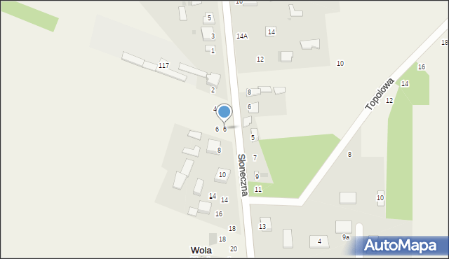 Wola Hankowska, Słoneczna, 6, mapa Wola Hankowska