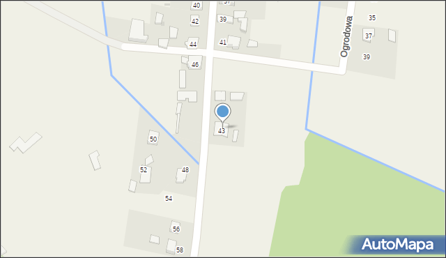 Wola Mokrzeska, Słoneczna, 43a, mapa Wola Mokrzeska