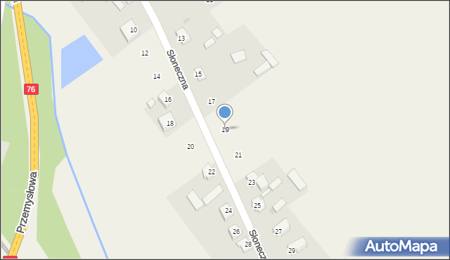 Wola Rębkowska, Słoneczna, 19, mapa Wola Rębkowska