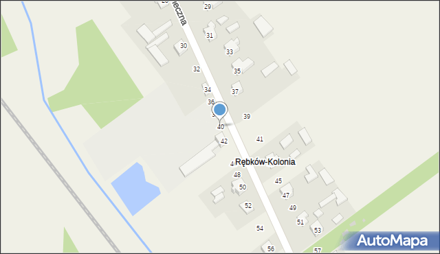 Wola Rębkowska, Słoneczna, 40, mapa Wola Rębkowska