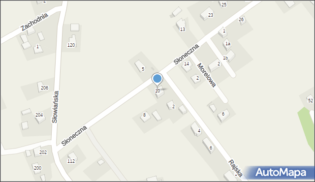 Wola Zachariaszowska, Słoneczna, 10, mapa Wola Zachariaszowska
