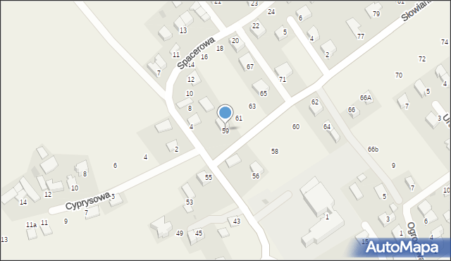 Wola Zachariaszowska, Słowiańska, 59, mapa Wola Zachariaszowska