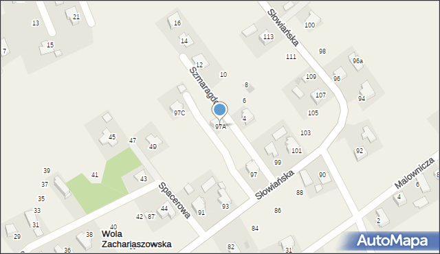 Wola Zachariaszowska, Słowiańska, 97A, mapa Wola Zachariaszowska