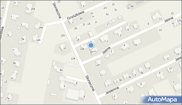 Wołczkowo, Słoneczna, 13, mapa Wołczkowo