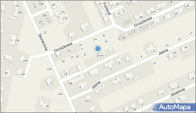 Wołczkowo, Słoneczna, 17, mapa Wołczkowo