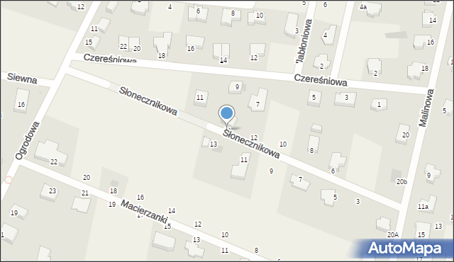 Wołczkowo, Słonecznikowa, 14, mapa Wołczkowo