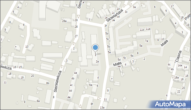 Wolin, Słowiańska, 2, mapa Wolin