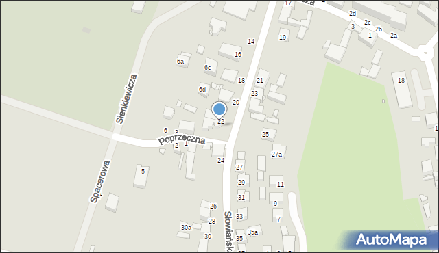 Wolin, Słowiańska, 22a, mapa Wolin