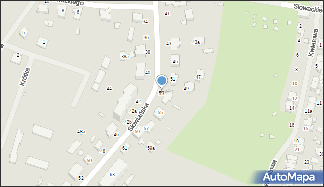 Wolin, Słowiańska, 53, mapa Wolin