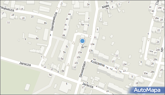 Wolin, Słowiańska, 8e, mapa Wolin