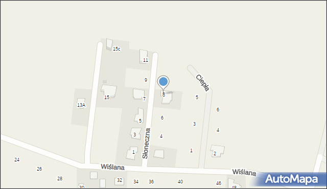 Wólka Górska, Słoneczna, 8, mapa Wólka Górska