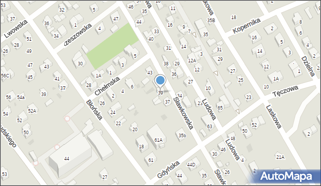 Wołomin, Sławkowska, 39, mapa Wołomin