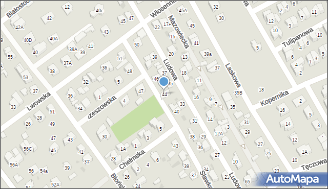 Wołomin, Sławkowska, 44, mapa Wołomin