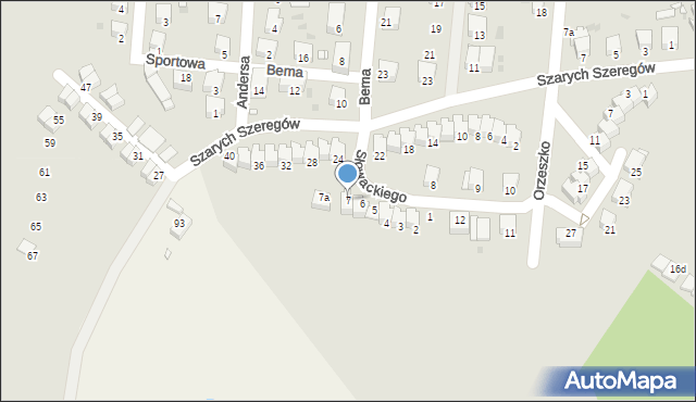 Wołów, Słowackiego Juliusza, 7, mapa Wołów