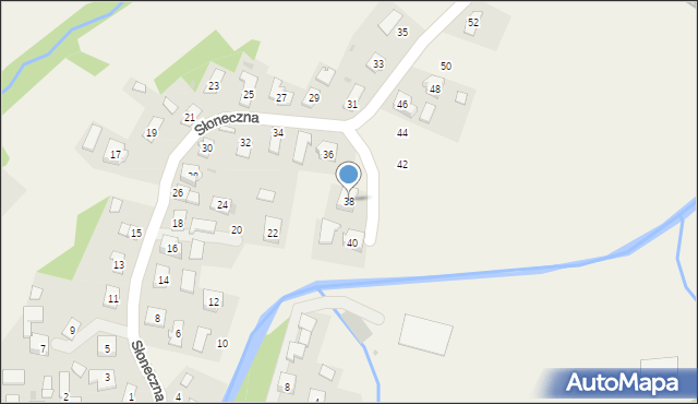 Wróblik Szlachecki, Słoneczna, 38, mapa Wróblik Szlachecki