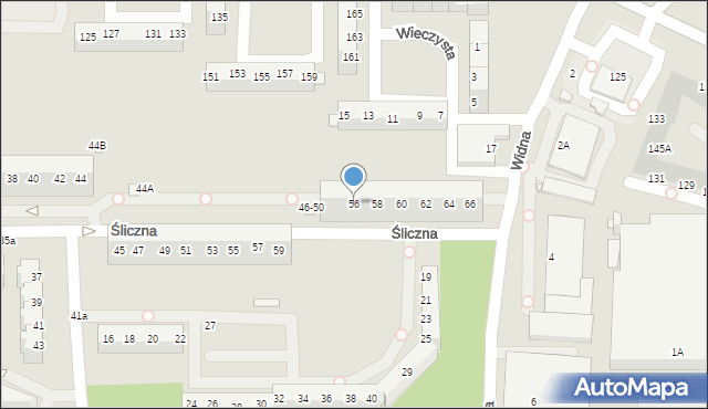 Wrocław, Śliczna, 56, mapa Wrocławia